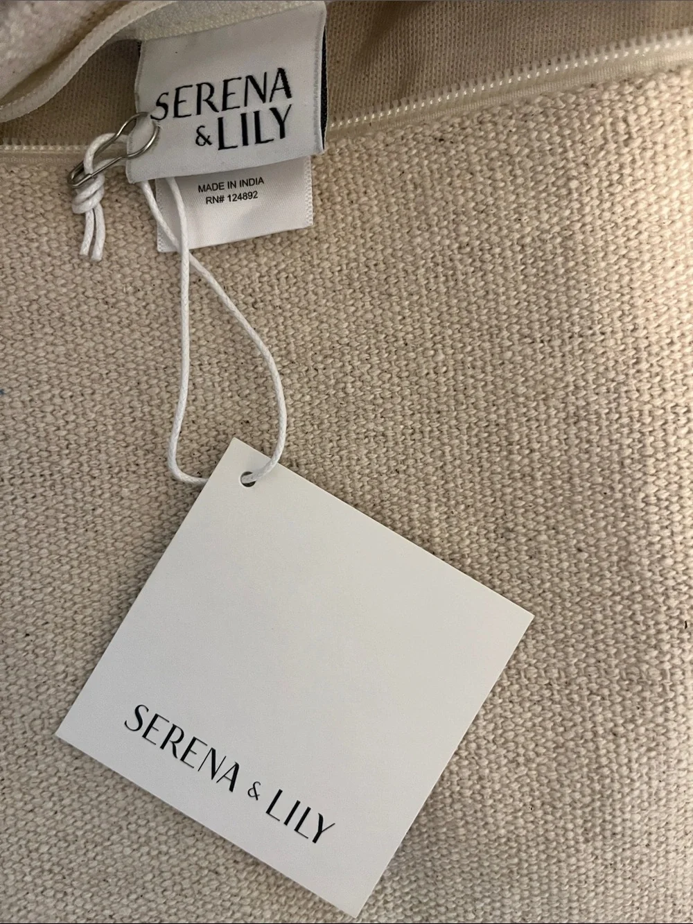 Serena & Lily Tofino Handwoven Cream Macramé pillowcases - Set of 2 NWT